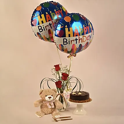 Adorable Surprise Combo: Flowers & Cakes