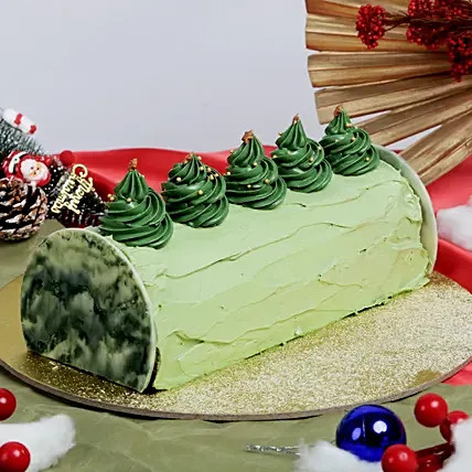 Christmas Chocolate Log Cake