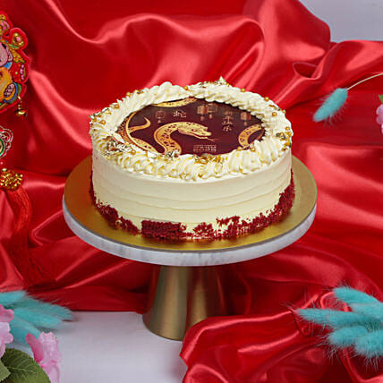 CNY Red Velvet Round Cake 6 Inches